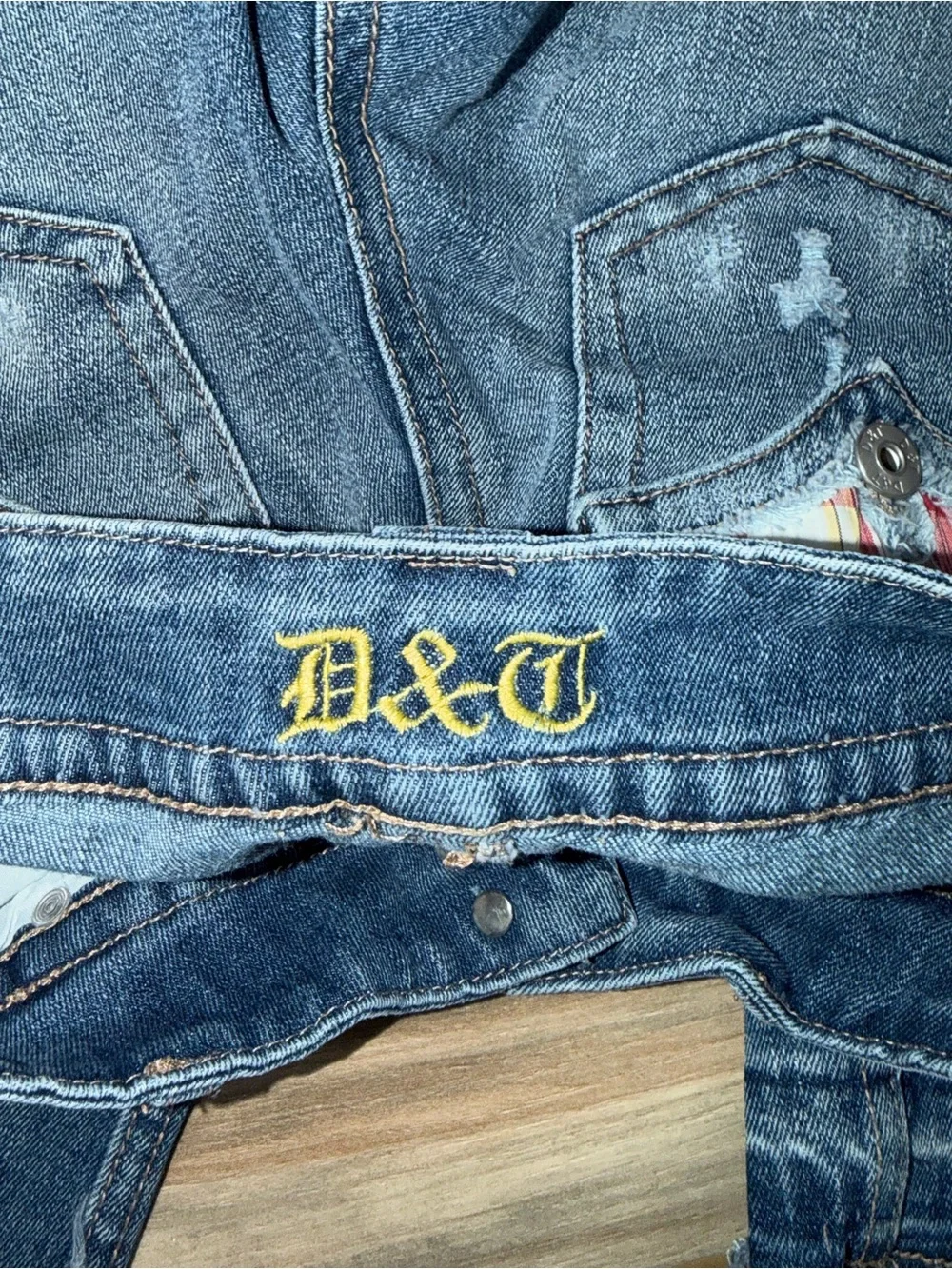 D&G Distressed Blue Relaxed-Leg Jeans